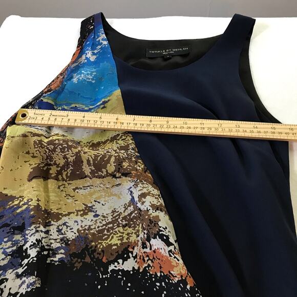 Anthropologie twinkle by wenlan 4 silk sleeveless asymmetrical waterfall dress - Picture 5 of 8